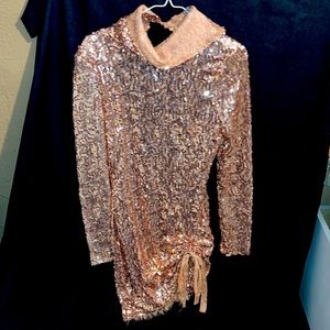 Pink Sequin FashionNova Dress